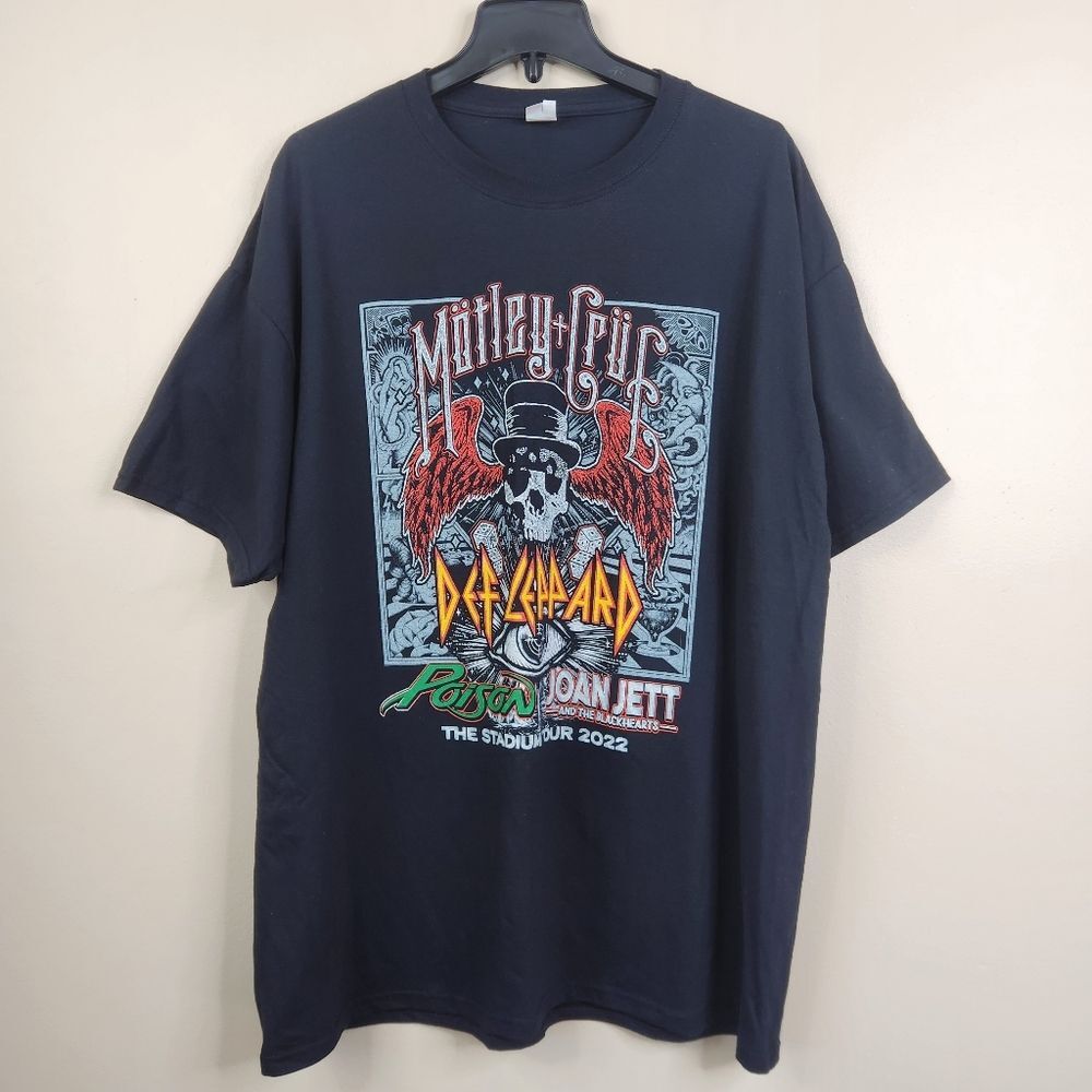 The Stadium Tour 2022 Motley Crue Def Leppard Poison Joan Jett SS Tee XXL